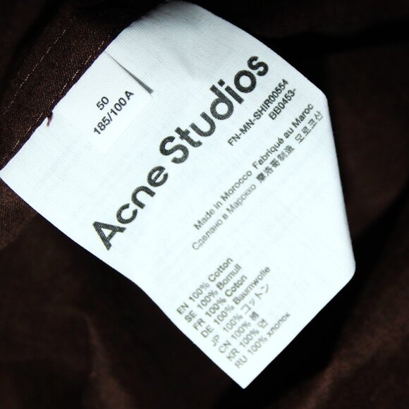 BNWT AW22 ACNE STUDIOS KALEIDOSCOPE PRINTED SHIRT 48 & 50 & 52 - Picture 10 of 13